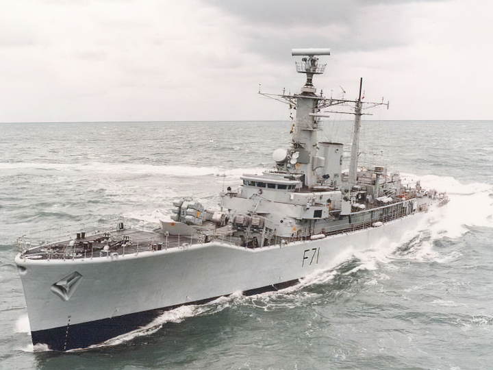 HMS Scylla F71 High Port Bow View Leander Class Frigate Photo Print - Posters, Prints, & Visual Artwork - by Hampshire Prints (image 1 of 9)