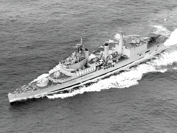 HMS Tiger C20 Tiger Class Light Cruiser At Sea
