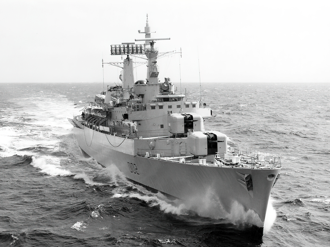 HMS Devonshire (D02) Royal Navy County Class Destroyer Starboard Bow View Photo Print Wall Art Decor Posters, Prints, & Visual Artwork Hampshire Prints 6 x 4 No Frame No