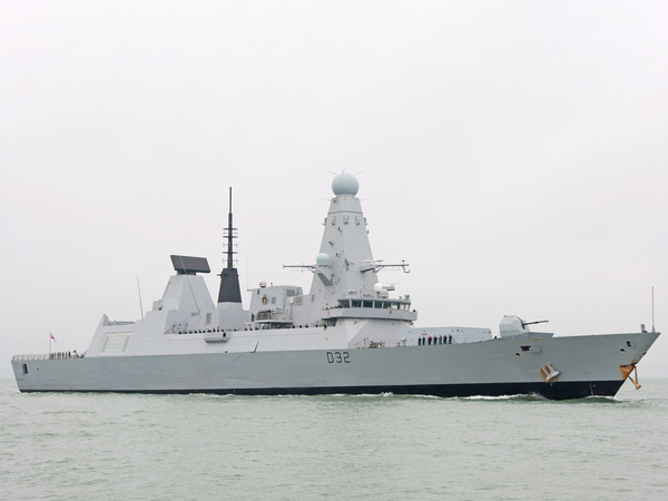 HMS Daring D32 Type 45 Destroyer Entering Harbour