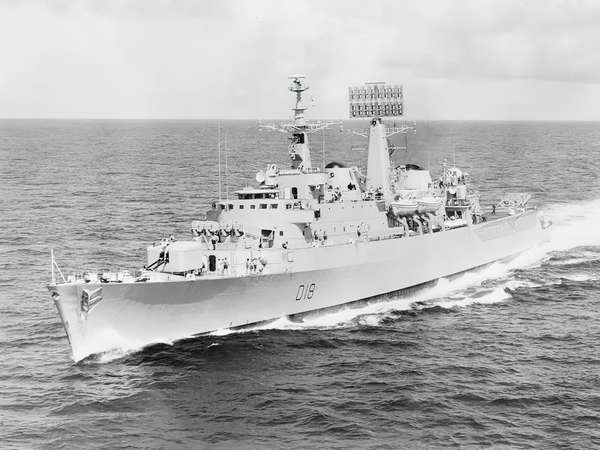 HMS Antrim D18 County Class Destroyer Port Bow View