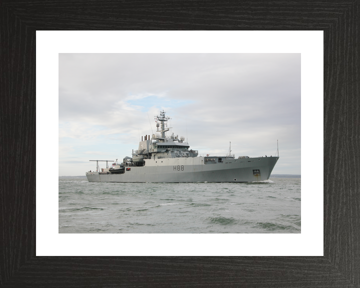 HMS Enterprise (H88) Royal Navy Hydrographic Survey Vessel Low Starboard View Photo Print Wall Art Decor - Posters, Prints, & Visual Artwork - by Hampshire Prints (image 2 of 9)
