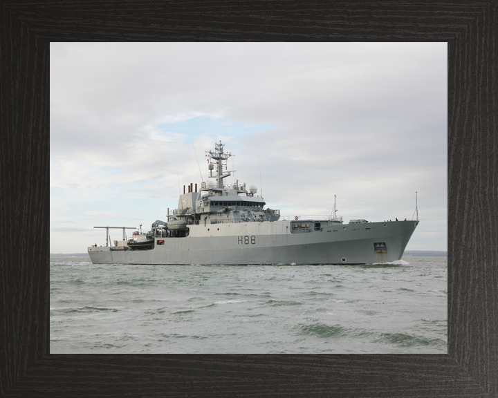 HMS Enterprise (H88) Royal Navy Hydrographic Survey Vessel Low Starboard View Photo Print Wall Art Decor - Posters, Prints, & Visual Artwork - by Hampshire Prints (image 3 of 9)