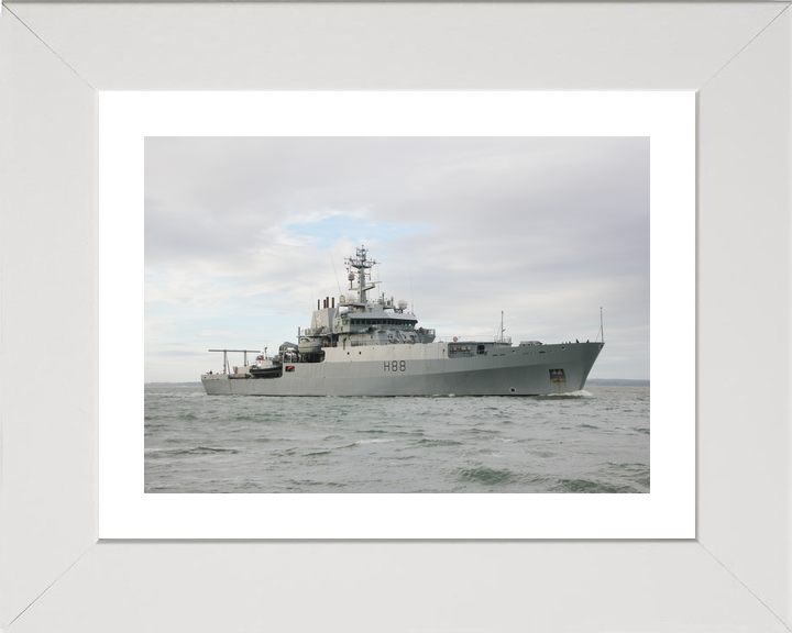 HMS Enterprise (H88) Royal Navy Hydrographic Survey Vessel Low Starboard View Photo Print Wall Art Decor - Posters, Prints, & Visual Artwork - by Hampshire Prints (image 4 of 9)