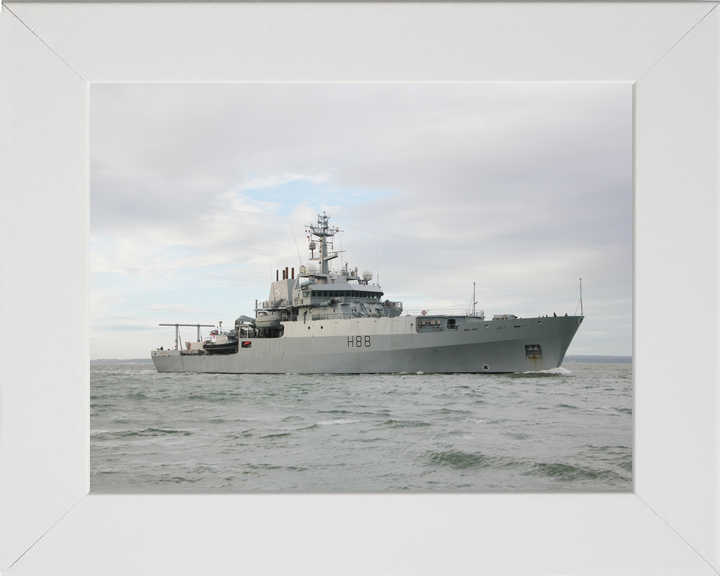 HMS Enterprise (H88) Royal Navy Hydrographic Survey Vessel Low Starboard View Photo Print Wall Art Decor - Posters, Prints, & Visual Artwork - by Hampshire Prints (image 5 of 9)