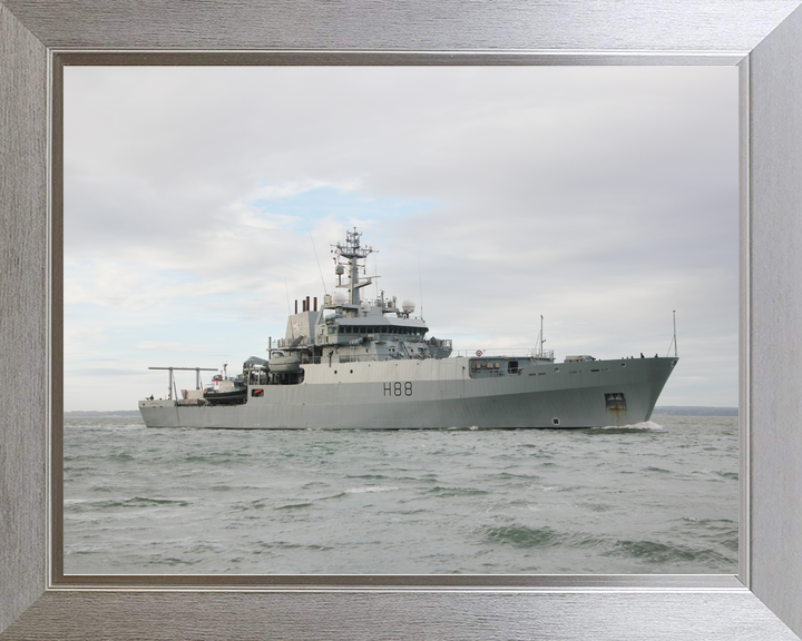 HMS Enterprise (H88) Royal Navy Hydrographic Survey Vessel Low Starboard View Photo Print Wall Art Decor - Posters, Prints, & Visual Artwork - by Hampshire Prints (image 7 of 9)