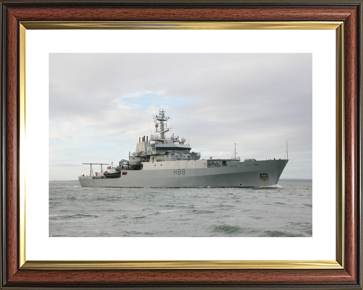 HMS Enterprise (H88) Royal Navy Hydrographic Survey Vessel Low Starboard View Photo Print Wall Art Decor - Posters, Prints, & Visual Artwork - by Hampshire Prints (image 8 of 9)