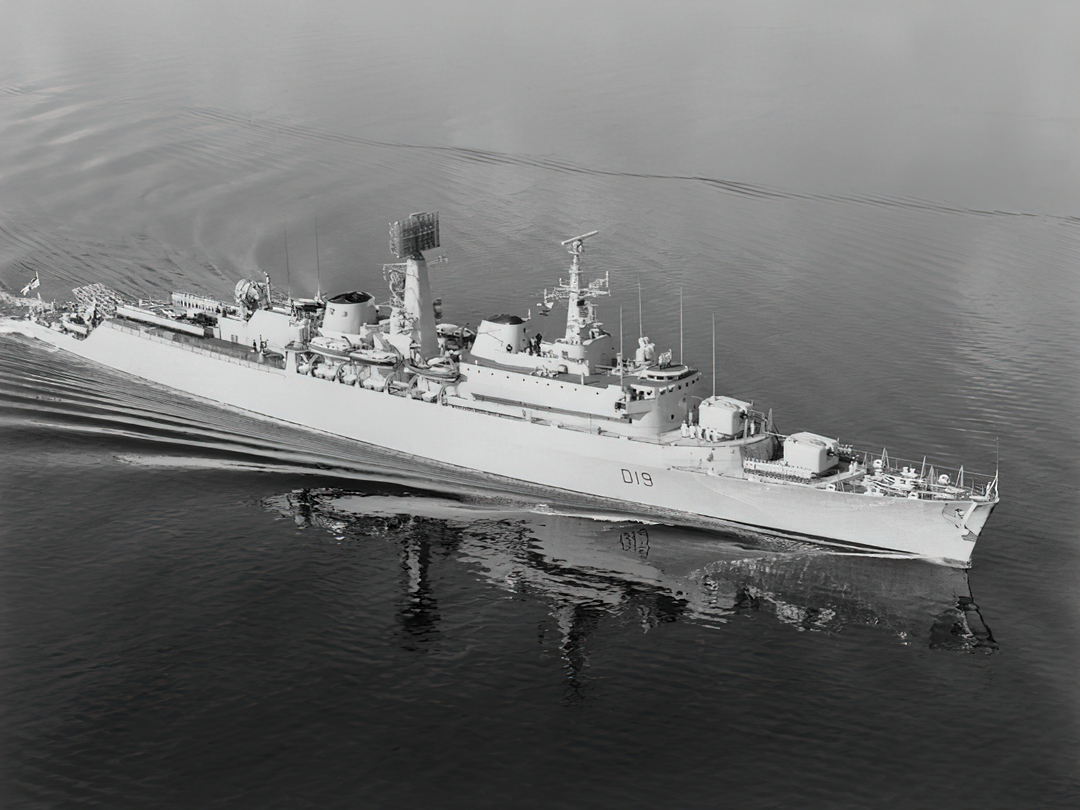 HMS Glamorgan (D19) Royal Navy County Class Destroyer Starboard Reflections Photo Print Wall Art Decor - Posters, Prints, & Visual Artwork - by Hampshire Prints (image 1 of 9)