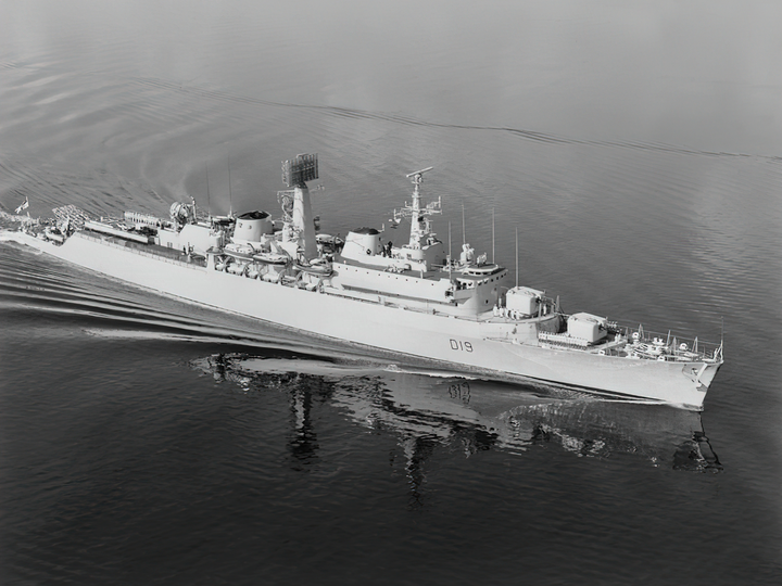 HMS Glamorgan (D19) Royal Navy County Class Destroyer Starboard Reflections Photo Print Wall Art Decor - Posters, Prints, & Visual Artwork - by Hampshire Prints (image 1 of 9)