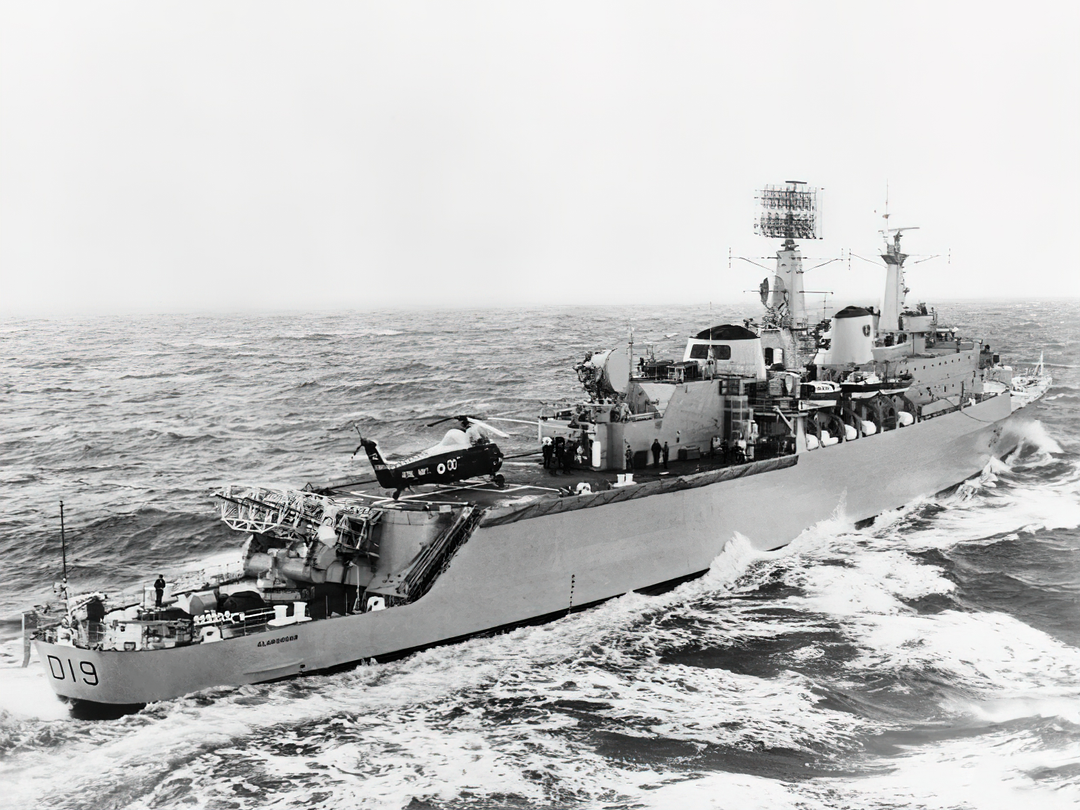 HMS Glamorgan (D19) Royal Navy County Class Destroyer At Sea Photo Print Wall Art Decor - Posters, Prints, & Visual Artwork - by Hampshire Prints (image 1 of 9)