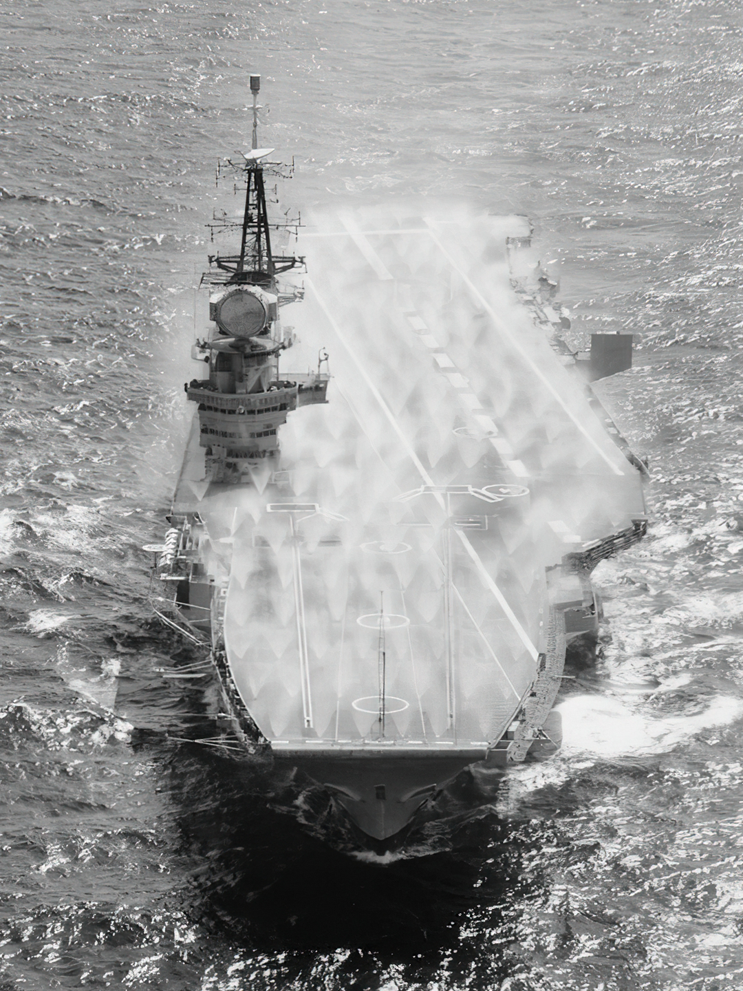 HMS Hermes (R12) Royal Navy Centaur Class Aircraft Carrier Pre Wetting Photo Print Wall Art Decor - Posters, Prints, & Visual Artwork - by Hampshire Prints (image 1 of 9)