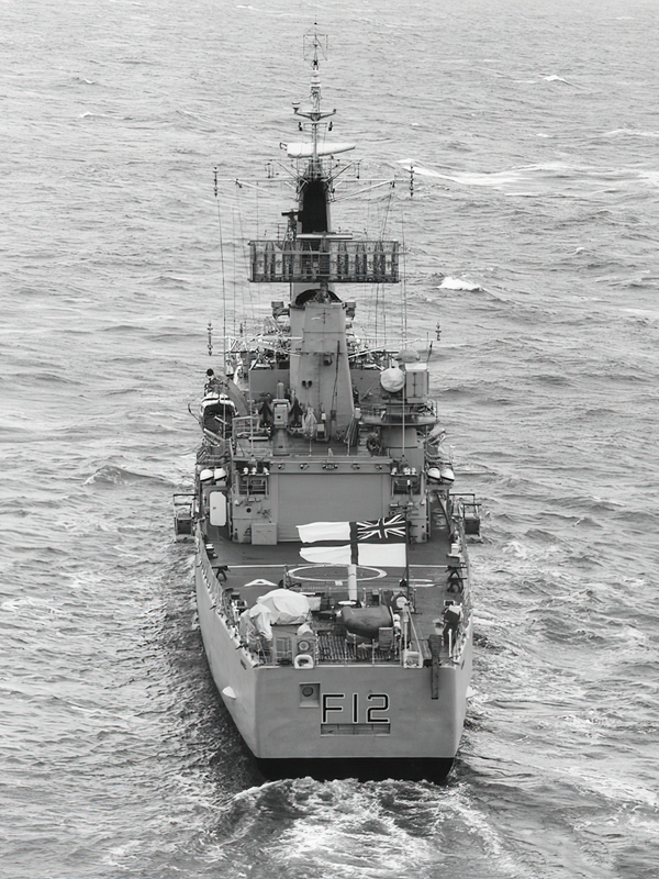 HMS Achilles F12 Leander Class Frigate Stern View