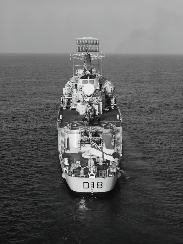HMS Antrim D18 County Class Destroyer Stern View