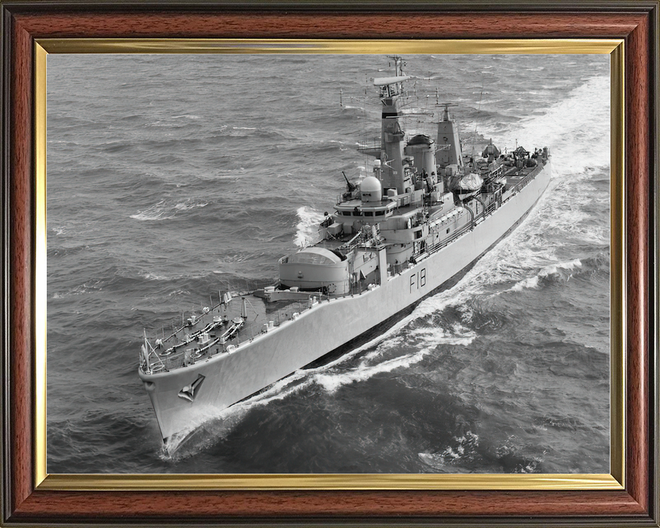 HMS Galatea (F18) Royal Navy Leander Class Frigate Port Bow View Photo Print Wall Art Decor - Posters, Prints, & Visual Artwork - by Hampshire Prints (image 9 of 9)