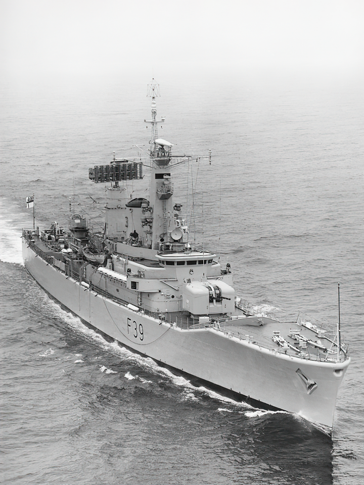 HMS Naiad F39 Leander Class Frigate Starboard Bow View Photo Print - Posters, Prints, & Visual Artwork - by Hampshire Prints (image 1 of 9)