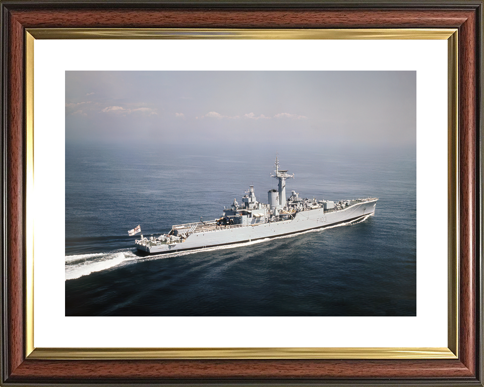HMS Lowestoft F103 Rothesay Class Frigate 1970 At Sea Starboard View Photo Print - Posters, Prints, & Visual Artwork - by Hampshire Prints (image 8 of 9)