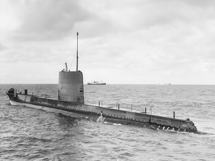 HMS Odin S10 Oberon Class Submarine surfaced