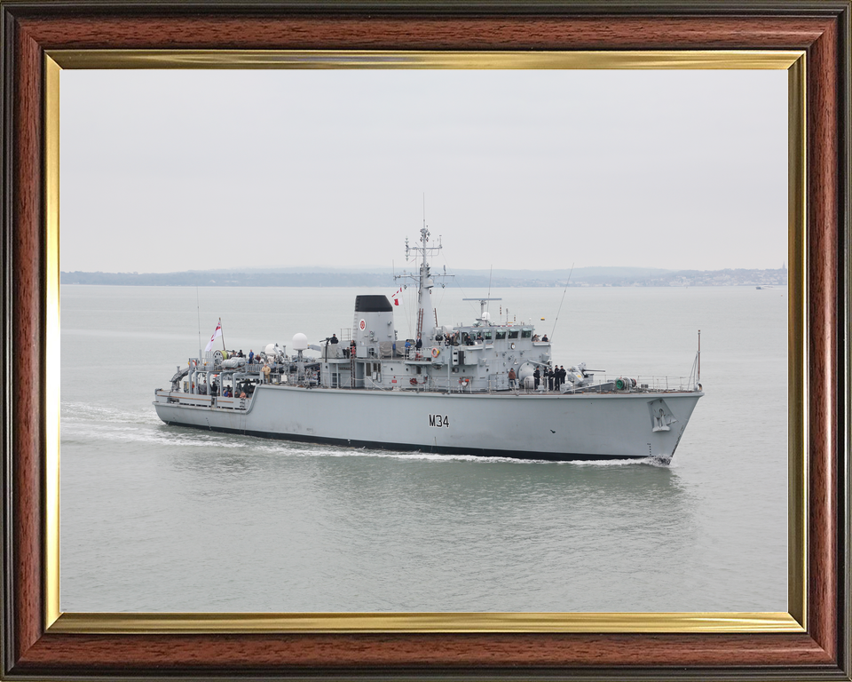 HMS Middleton M34 Hunt Class Mine Warfare Vessel Entering Harbour Photo Print - Posters, Prints, & Visual Artwork - by Hampshire Prints (image 9 of 9)