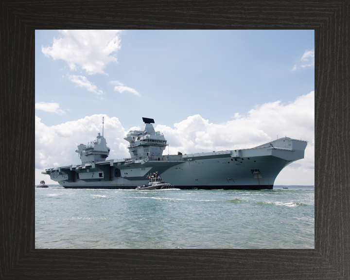 HMS Prince of Wales R09 Queen Elizabeth Class Aircraft Carrier Entering Harbour Photo Print - Posters, Prints, & Visual Artwork - by Hampshire Prints (image 3 of 9)