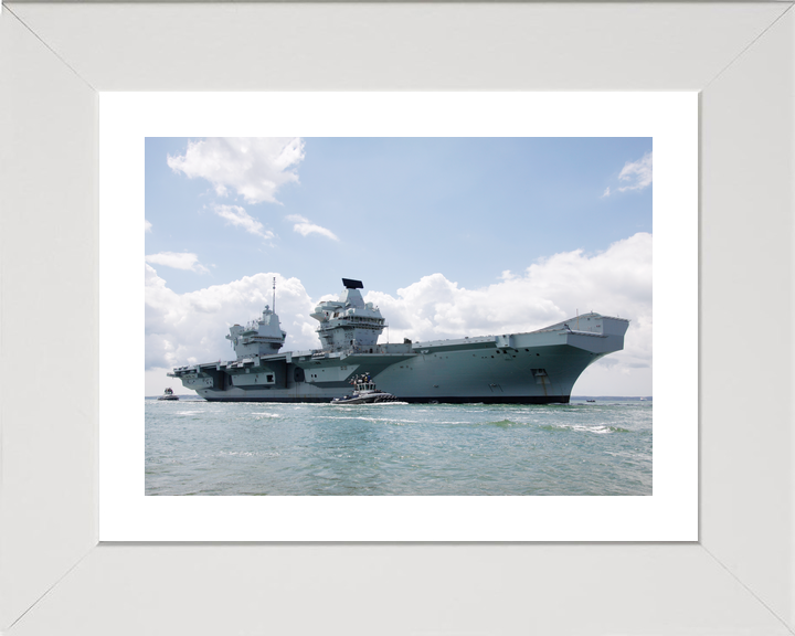 HMS Prince of Wales R09 Queen Elizabeth Class Aircraft Carrier Entering Harbour Photo Print - Posters, Prints, & Visual Artwork - by Hampshire Prints (image 4 of 9)