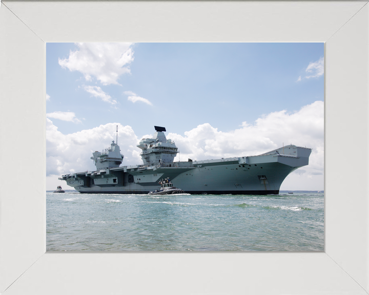 HMS Prince of Wales R09 Queen Elizabeth Class Aircraft Carrier Entering Harbour Photo Print - Posters, Prints, & Visual Artwork - by Hampshire Prints (image 5 of 9)