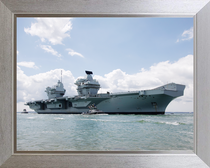 HMS Prince of Wales R09 Queen Elizabeth Class Aircraft Carrier Entering Harbour Photo Print - Posters, Prints, & Visual Artwork - by Hampshire Prints (image 7 of 9)