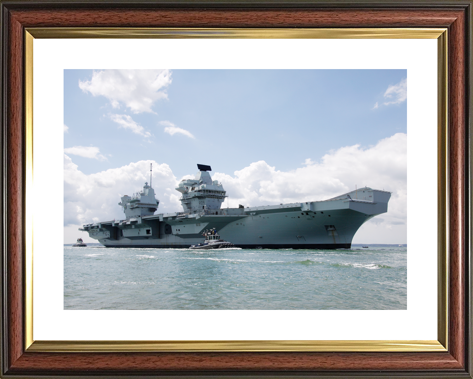 HMS Prince of Wales R09 Queen Elizabeth Class Aircraft Carrier Entering Harbour Photo Print - Posters, Prints, & Visual Artwork - by Hampshire Prints (image 8 of 9)