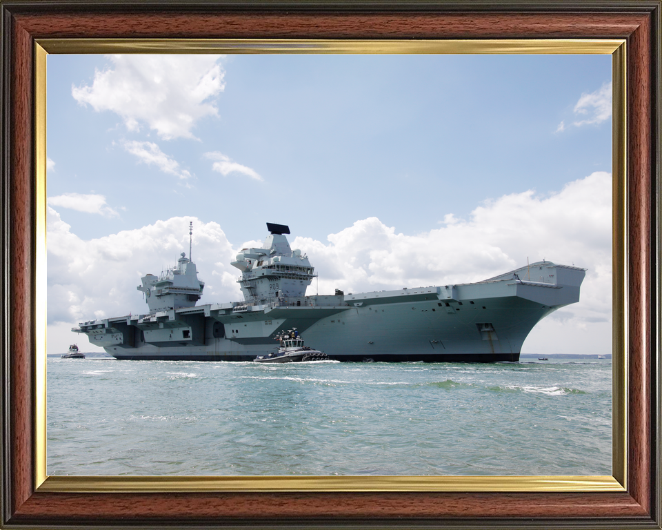 HMS Prince of Wales R09 Queen Elizabeth Class Aircraft Carrier Entering Harbour Photo Print - Posters, Prints, & Visual Artwork - by Hampshire Prints (image 9 of 9)