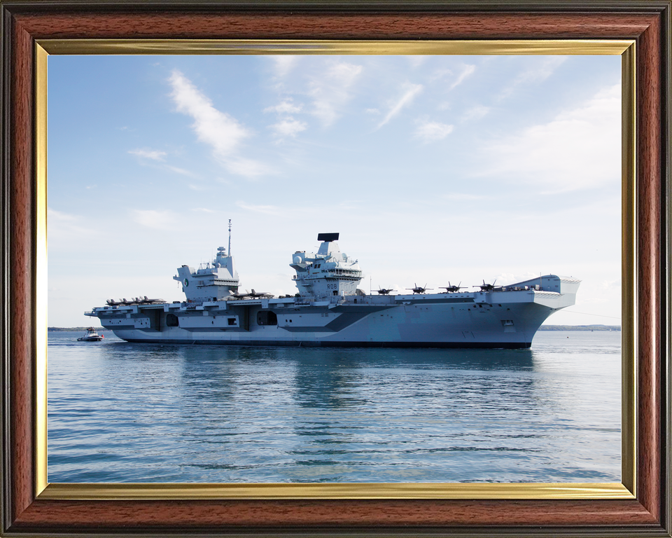 HMS Queen Elizabeth R08 Queen Elizabeth Class Aircraft Carrier Starboard Beam View Photo Print - Posters, Prints, & Visual Artwork - by Hampshire Prints (image 9 of 9)