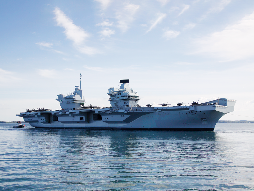 HMS Queen Elizabeth R08 Queen Elizabeth Class Aircraft Carrier Starboard Beam View Photo Print - Posters, Prints, & Visual Artwork - by Hampshire Prints (image 1 of 9)