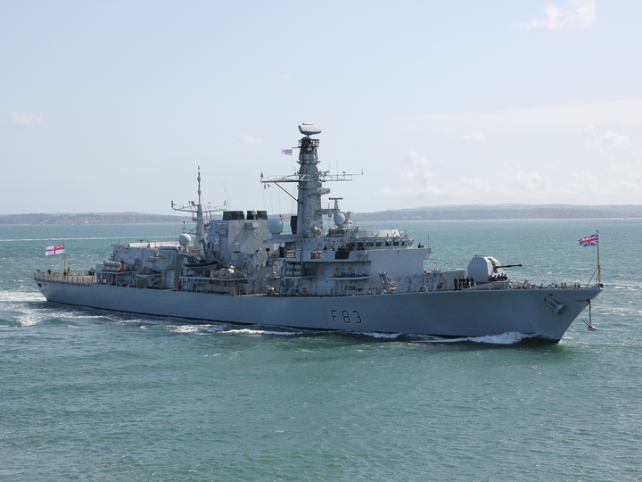 HMS St Albans F83 Type 23 Frigate At Anchor