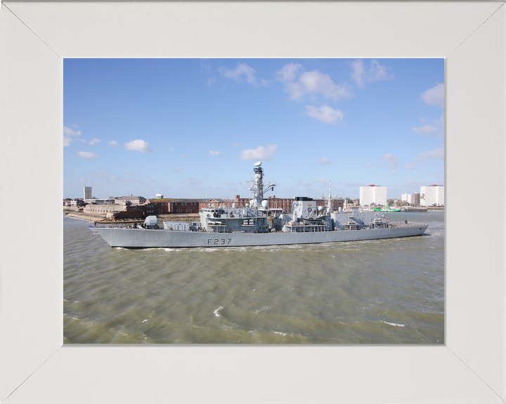 HMS Westminster F237 Type 23 Frigate Leaving Portsmouth