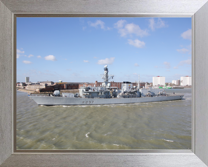HMS Westminster F237 Type 23 Frigate Leaving Portsmouth