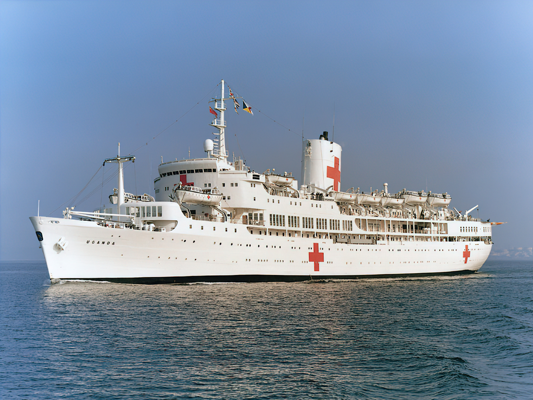 SS Uganda Hospital Ship 1982 Port Side View Photo Print - Posters, Prints, & Visual Artwork - by Hampshire Prints (image 1 of 9)
