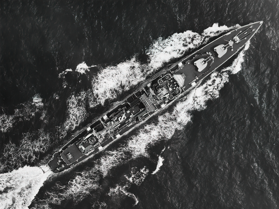 HMS Barrosa (D68) Royal Navy Battle Class Destroyer From Above Photo Print Wall Art Decor Posters, Prints, & Visual Artwork Hampshire Prints 6 x 4 No Frame No