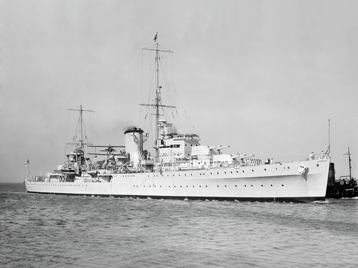HMS Achilles (C70) Royal Navy Leander Class Light Cruiser Photo Print Starboard View Warship Wall Art Posters, Prints, & Visual Artwork Hampshire Prints 6 x 4 No Frame No