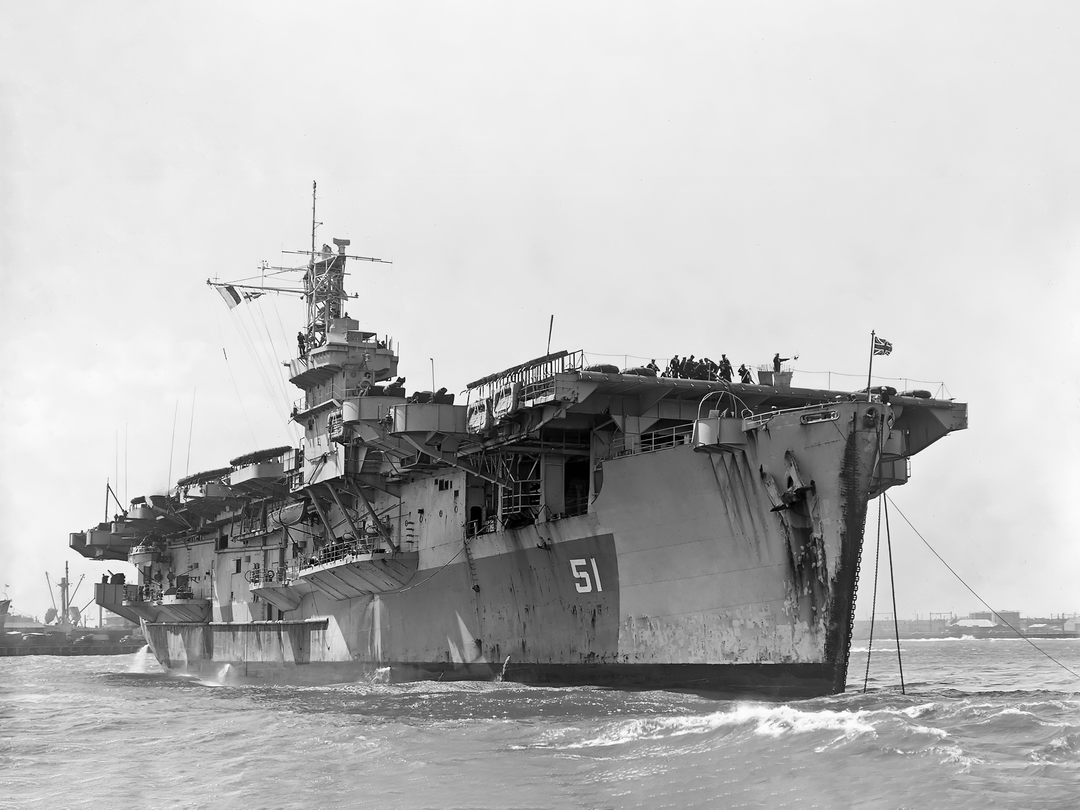 HMS Atheling (D51) Royal Navy Ruler Class Escort Carrier At a Buoy Photo Print Wall Art Decor Posters, Prints, & Visual Artwork Hampshire Prints 6 x 4 No Frame No
