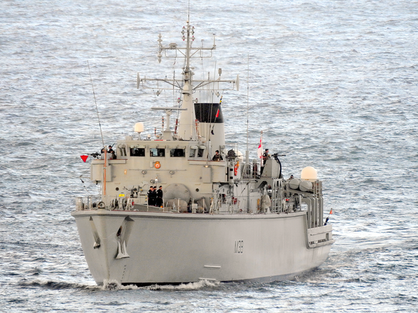 HMS Atherstone M38 Hunt Class Minehunter Port Bow View