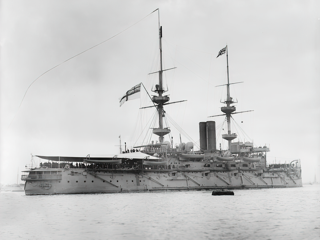 HMS Caesar (1896) Royal Navy Majestic Class Dreadnought Starboard View Photo Print Wall Art Decor Posters, Prints, & Visual Artwork Hampshire Prints 6 x 4 No Frame No
