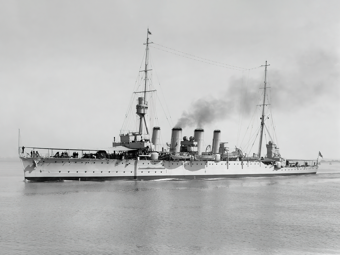 HMS Chatham (1911) Royal Navy Town Class light Cruiser Port Side View Photo Print Wall Art Decor Posters, Prints, & Visual Artwork Hampshire Prints 6 x 4 No Frame No