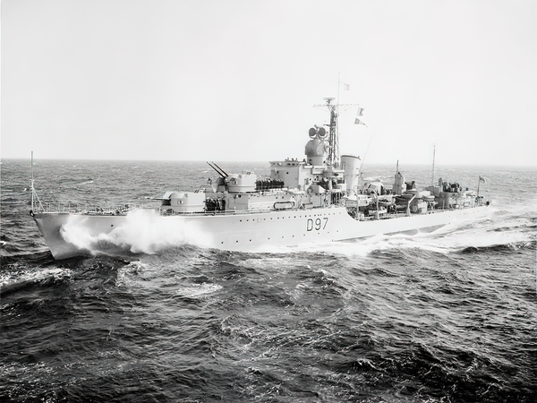 HMS Corunna D97 Battle Class Destroyer 1956