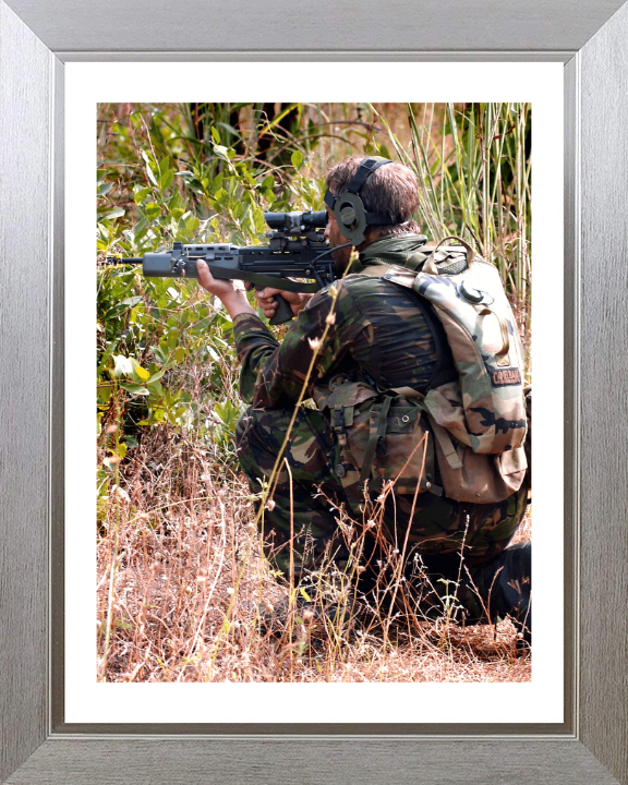 Royal Marine Commando During Exercise Green Osprey 2005 Photo Print - 40 Commando Posters, Prints, & Visual Artwork Hampshire Prints 10 x 8 Silver Frame Yes