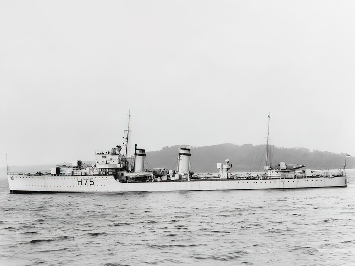 HMS Decoy (H75) Royal Navy D Class Destroyer Port Beam View Photo Print Wall Art Decor Posters, Prints, & Visual Artwork Hampshire Prints 6 x 4 No Frame No