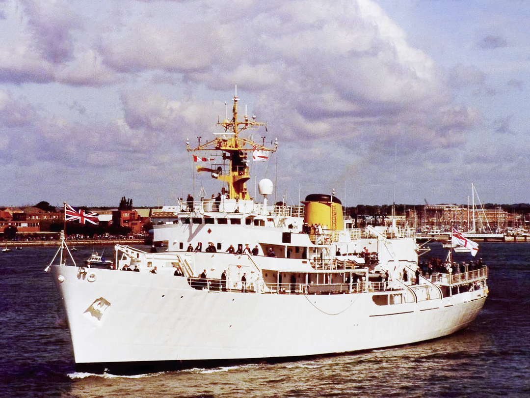 HMS Hecla (A133) Royal Navy Hecla Class Survey Vessel Leaving Portsmouth Photo Print Wall Art Decor - Posters, Prints, & Visual Artwork - by Hampshire Prints (image 1 of 9)