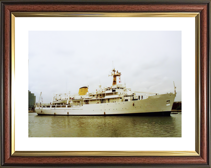 HMS Herald (H138) Royal Navy Hecla Class Survey Vessel Starboard View Photo Print Wall Art Decor - Posters, Prints, & Visual Artwork - by Hampshire Prints (image 8 of 9)