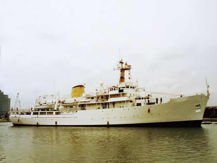 HMS Herald (H138) Royal Navy Hecla Class Survey Vessel Starboard View Photo Print Wall Art Decor - Posters, Prints, & Visual Artwork - by Hampshire Prints (image 1 of 9)