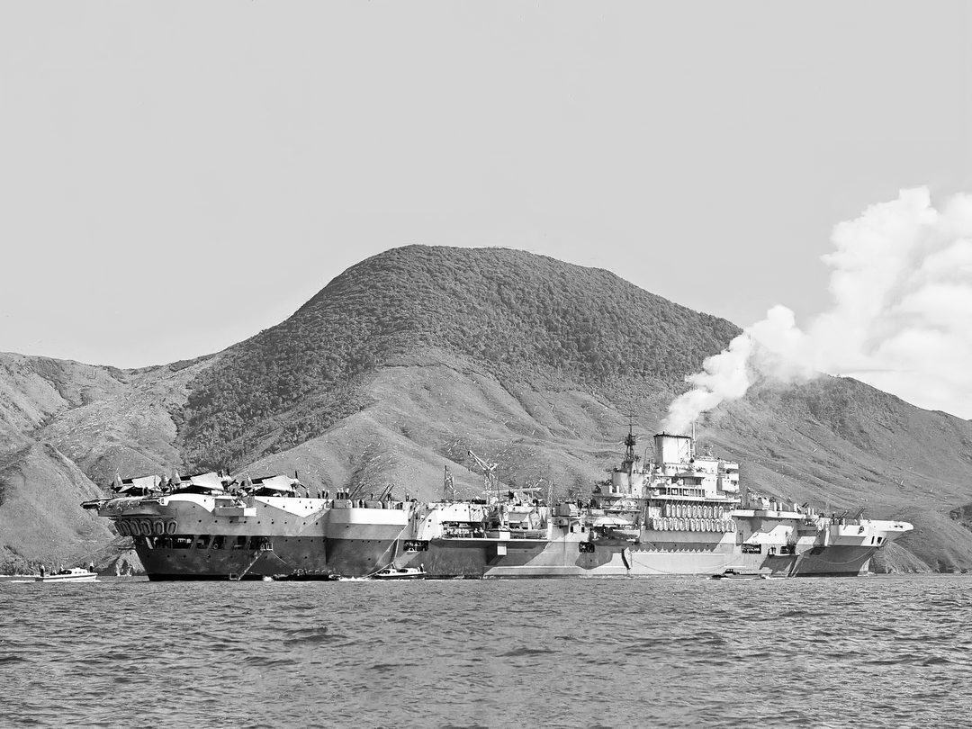 HMS Indefatigable R10 Implacable Class Aircraft Carrier Starboard Side Norway Photo Print - Posters, Prints, & Visual Artwork - by Hampshire Prints (image 1 of 9)