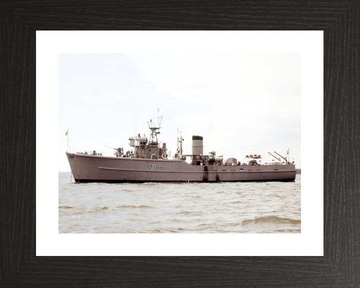 HMS Hodgeston (M1146) Royal Navy Ton Class Minesweeper At Anchor Photo Print Wall Art Decor - Posters, Prints, & Visual Artwork - by Hampshire Prints (image 2 of 9)