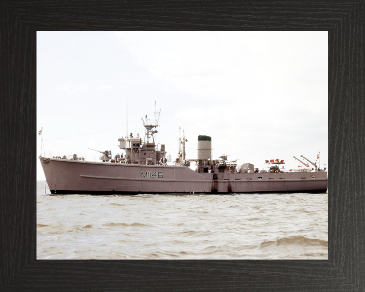 HMS Hodgeston (M1146) Royal Navy Ton Class Minesweeper At Anchor Photo Print Wall Art Decor - Posters, Prints, & Visual Artwork - by Hampshire Prints (image 3 of 9)