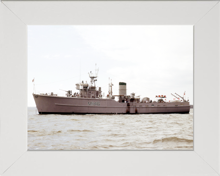 HMS Hodgeston (M1146) Royal Navy Ton Class Minesweeper At Anchor Photo Print Wall Art Decor - Posters, Prints, & Visual Artwork - by Hampshire Prints (image 5 of 9)